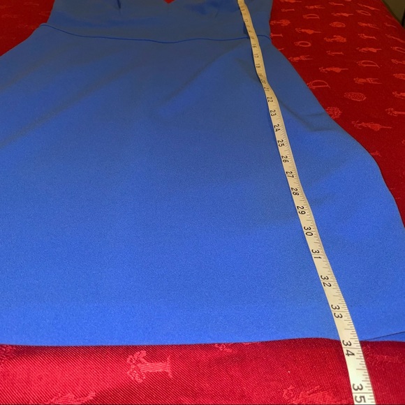 Express spaghetti strap fitted dress blue size small - Picture 4 of 10